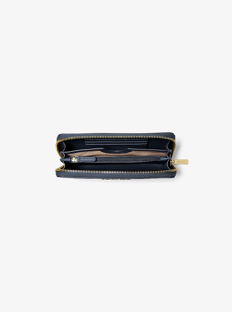 Portafoglio Jet Set medio in pelle Saffiano in NAVY | Michael Kors
