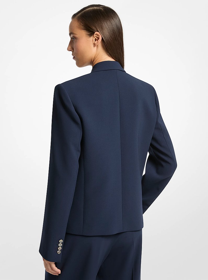 Blazer de almirante de sarga de lana con doble botonadura in AZUL MEDIANOCHE | Michael Kors