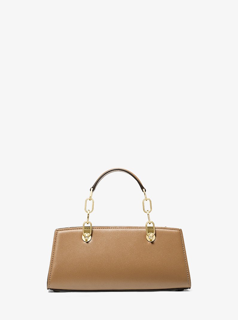 Cynthia Small Leather Satchel in HUSK | Michael Kors