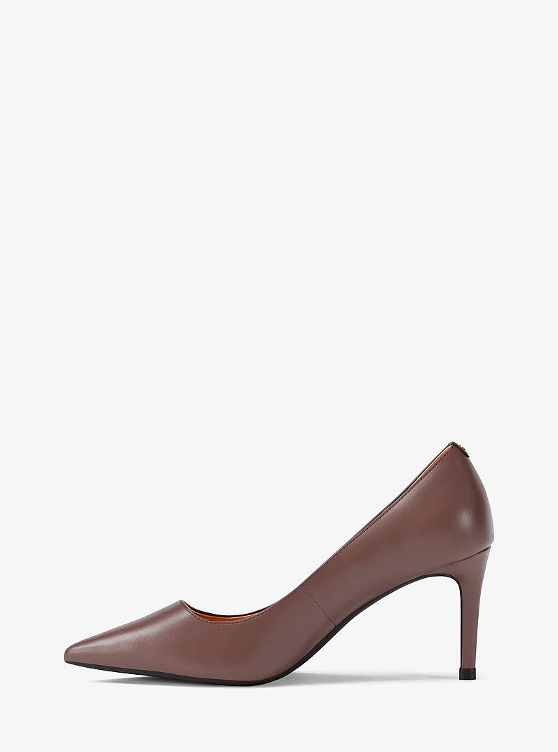 Alina Flex Leather Pump in MOCHA | Michael Kors