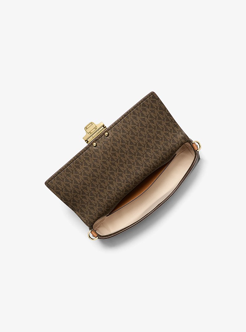 Borsa a spalla convertibile Addie media con stampa logo in BRONZO/GHIANDA | Michael Kors