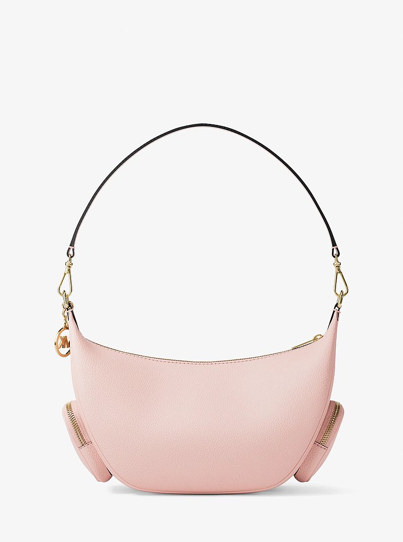 Merritt Medium Pebbled Leather Convertible Shoulder Bag in POWDER BLUSH | Michael Kors