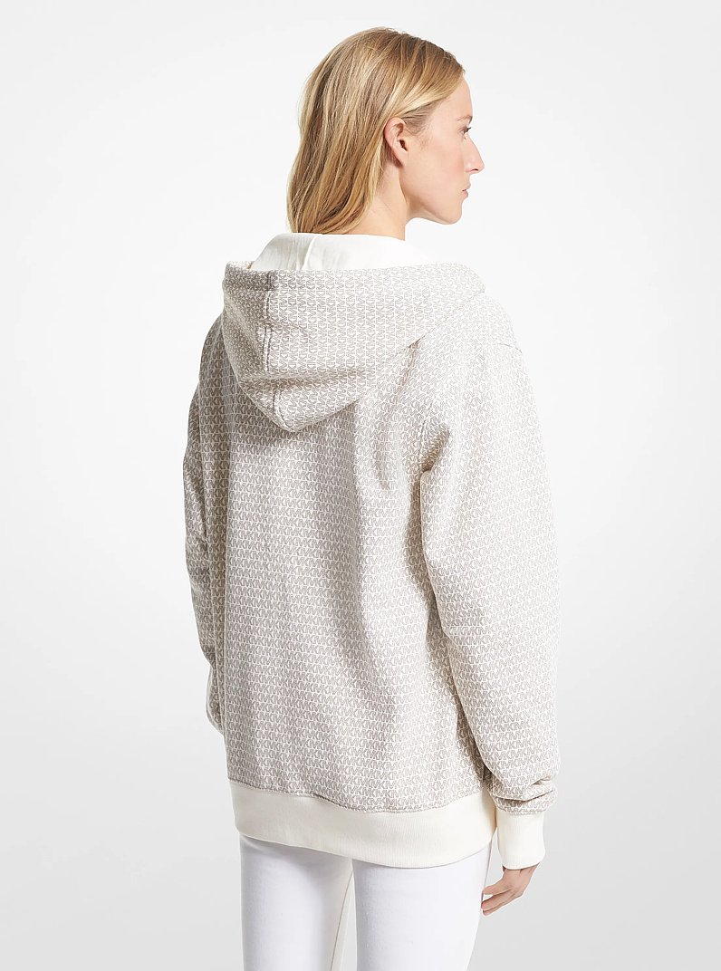 Logo Organic Cotton Blend Zip-Up Hoodie