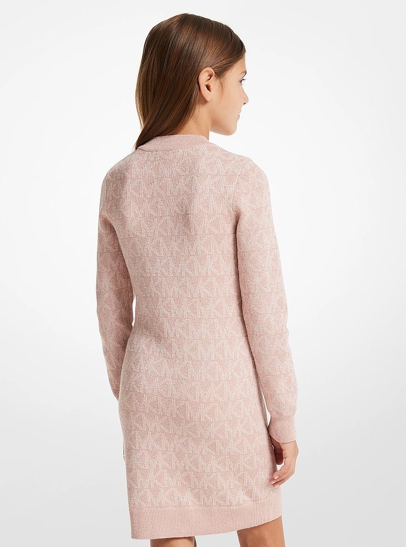 Metallic Logo Knit Dress