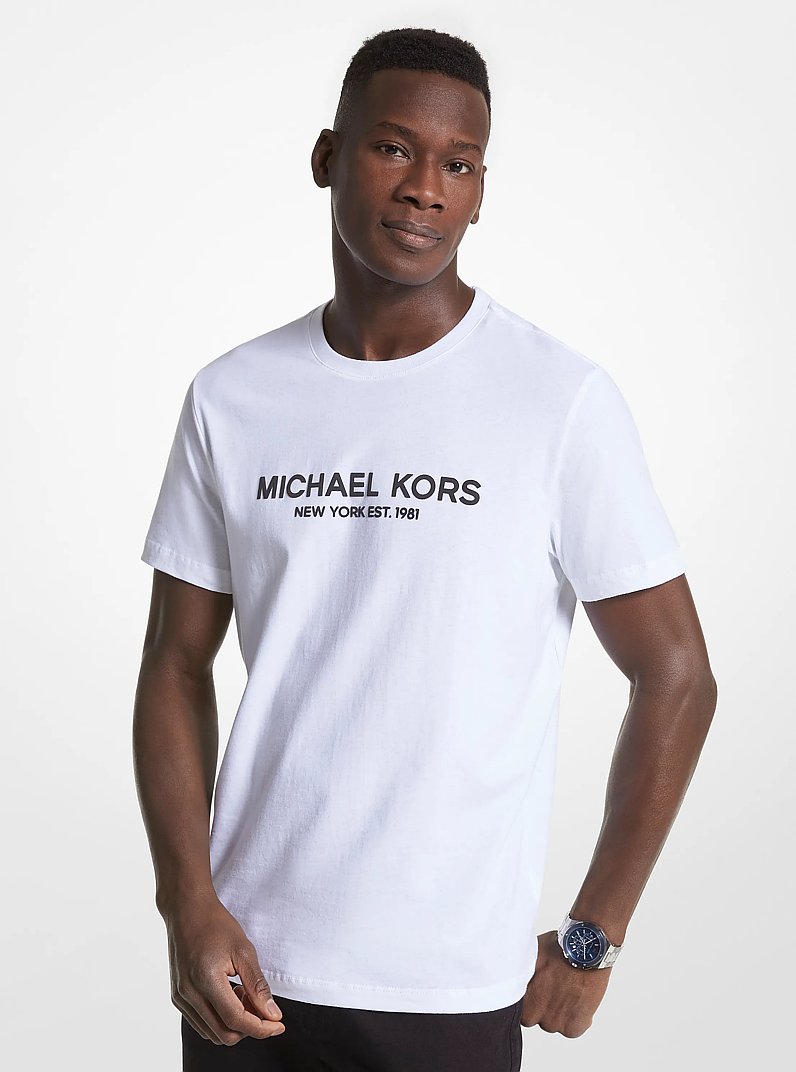 Logo Cotton T-Shirt in WHITE | Michael Kors