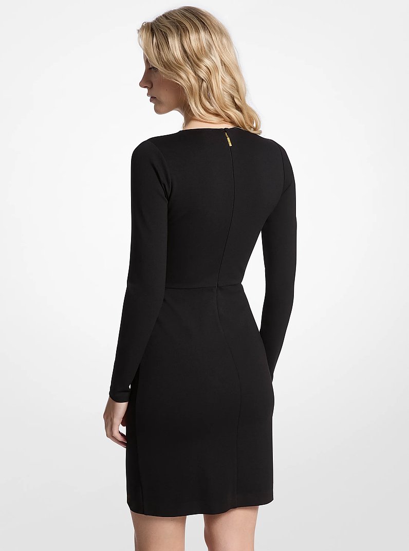 Studded Wrap Dress in BLACK | Michael Kors