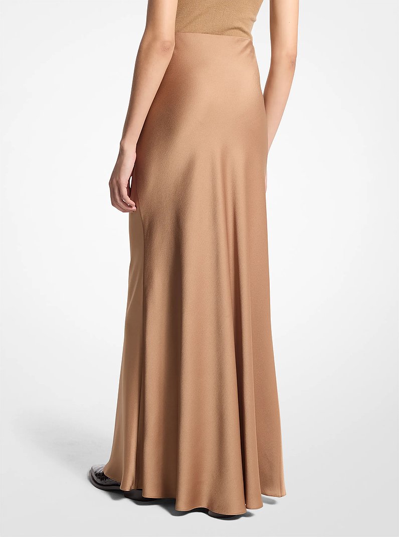 Satin Charmeuse Skirt in CAPPUCCINO | Michael Kors