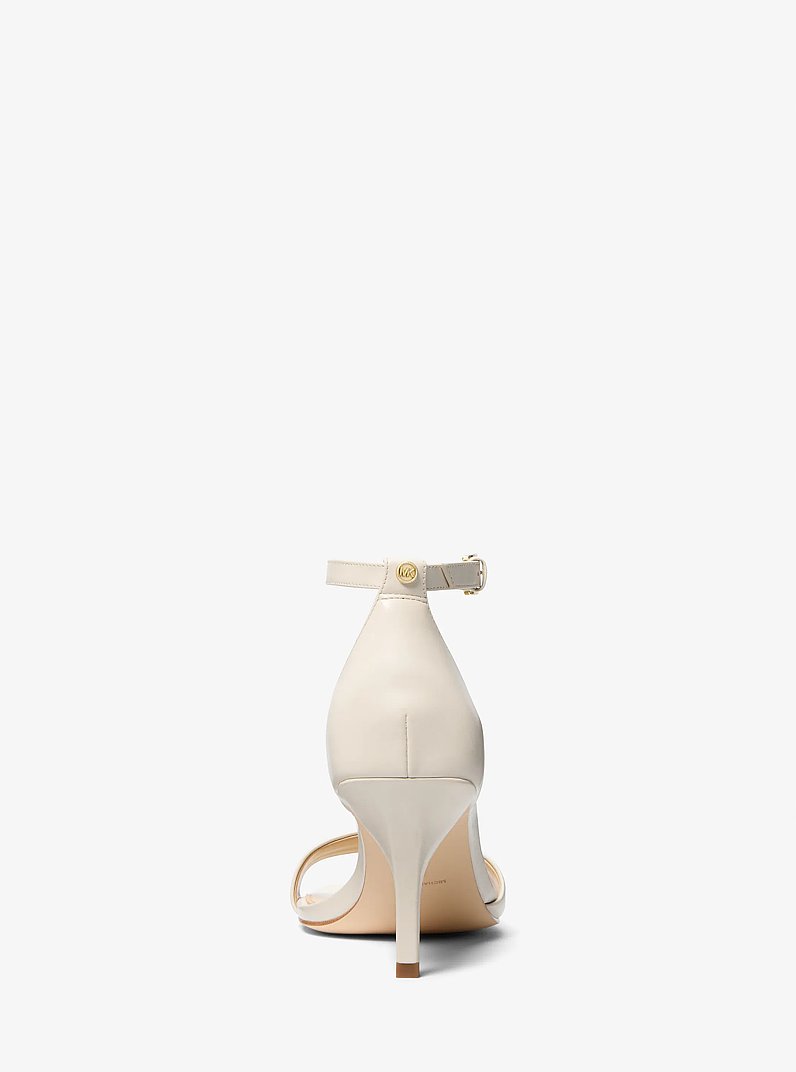 Jaida Leather Sandal in LT CREAM | Michael Kors