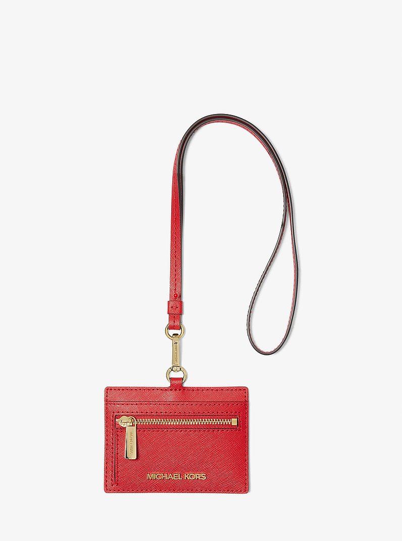 Jet Set Travel Saffiano Leather Card Case Lanyard | Michael Kors [US]