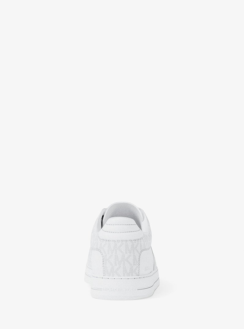 Brady Signature Logo and Leather Sneaker in BRIGHT WHT | Michael Kors