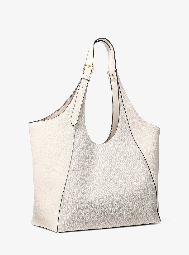 Grand sac fourre-tout Bernie &agrave; logo Signature in CR&Egrave;ME MULTI L&Eacute;GER | Michael Kors