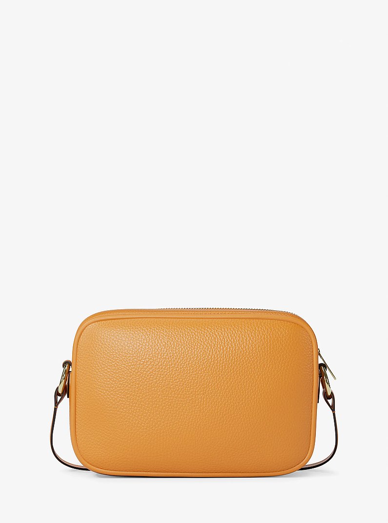 Jet Set Large Pebbled Leather Camera Crossbody Bag in RADIANT ORANGE | Michael Kors