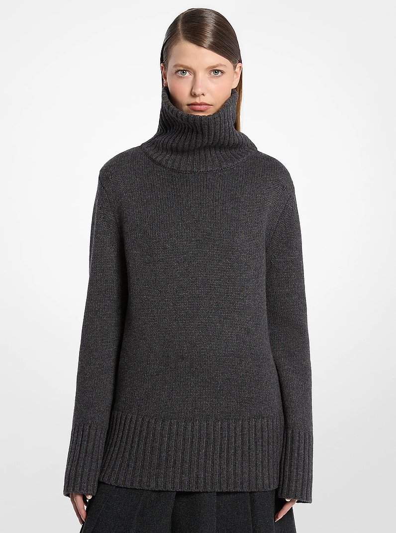 Cashmere Turtleneck Sweater in CHARCOAL | Michael Kors
