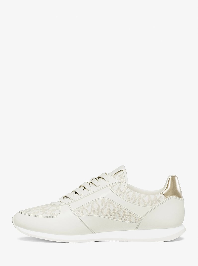 Cindy Smooth and Signature Logo Trainers in EGGSHELL MULTI | Michael Kors