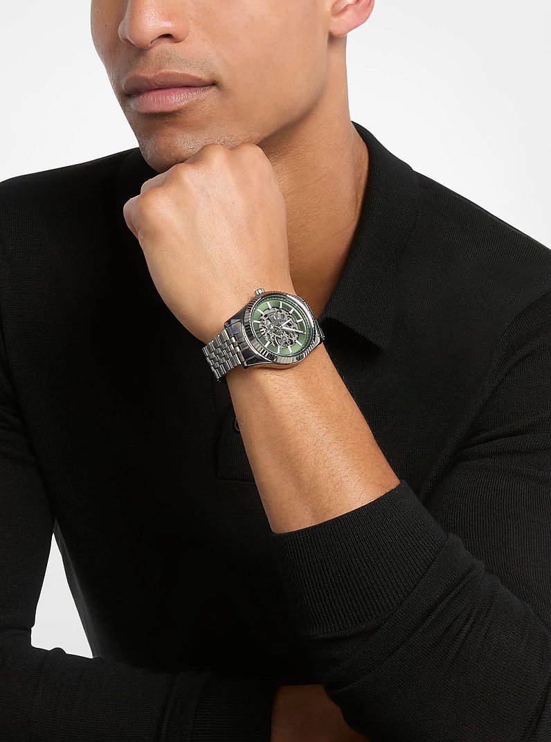 Orologio Lexington oversize tonalit&agrave; canna di fucile in CANNA DI FUCILE | Michael Kors