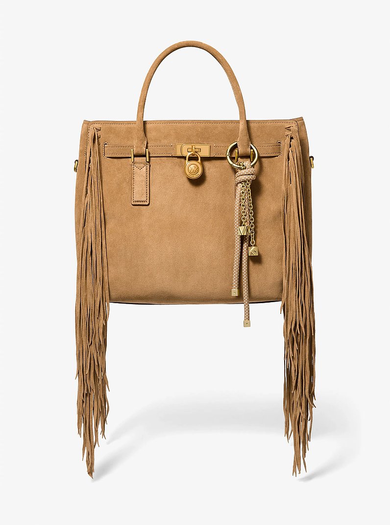 Breloque pour sac de ton or avec cordon mouchet&eacute; in BOGUE | Michael Kors