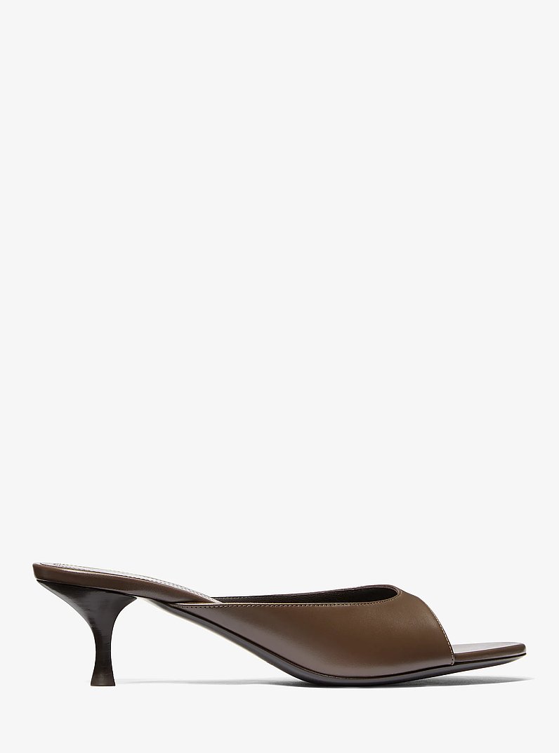 Arianna Leather Mule in JAVA | Michael Kors