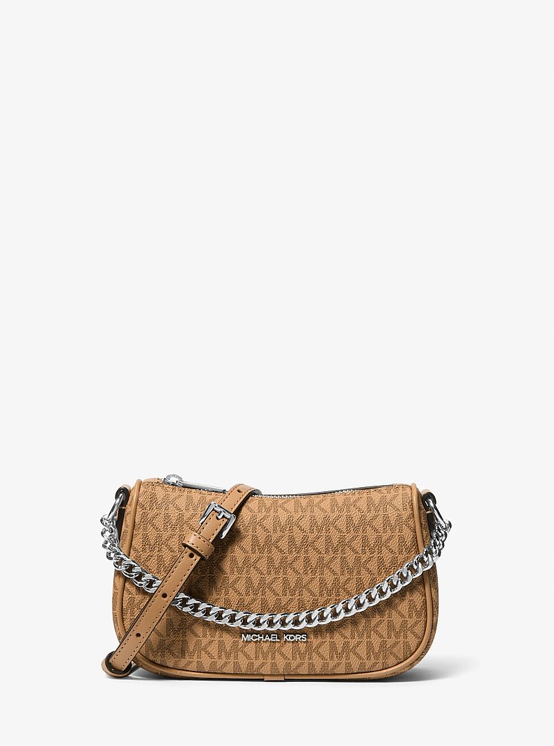 Bandolera Carmela peque&ntilde;a con logotipo in CACAHUETE | Michael Kors