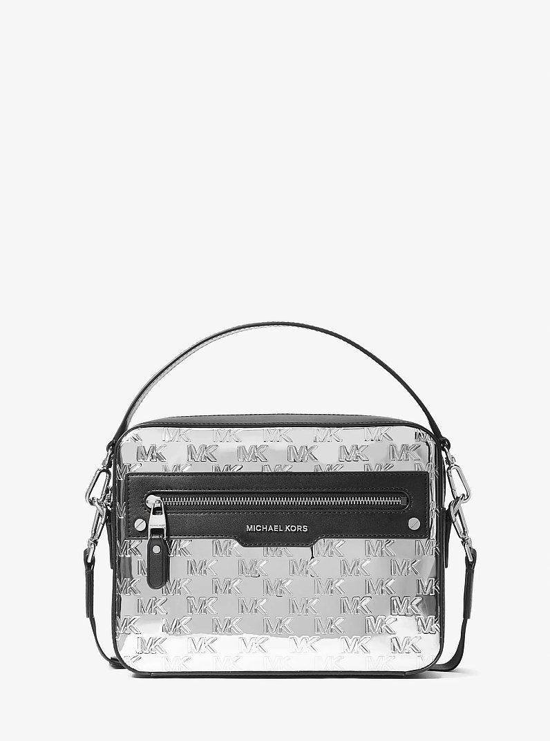 Camera bag Hudson metallizzata con logo