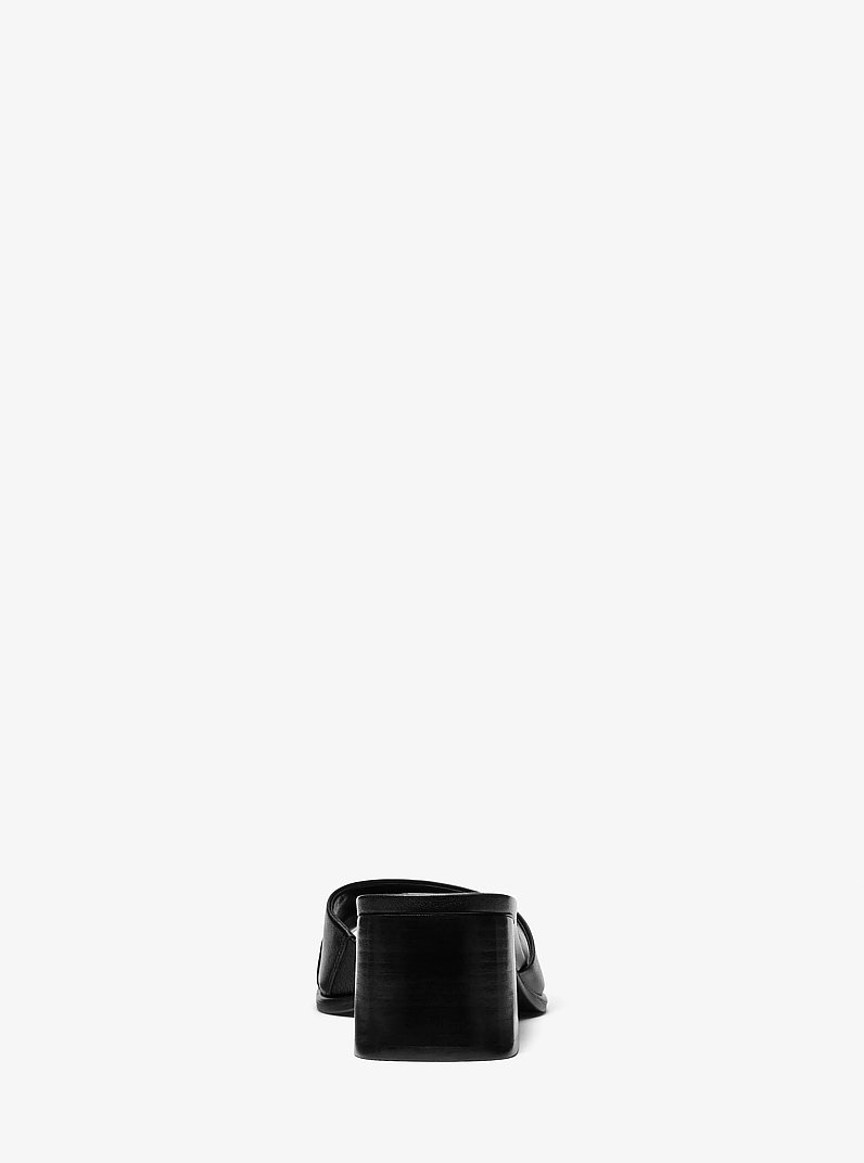Carson Leather Mule in BLACK | Michael Kors