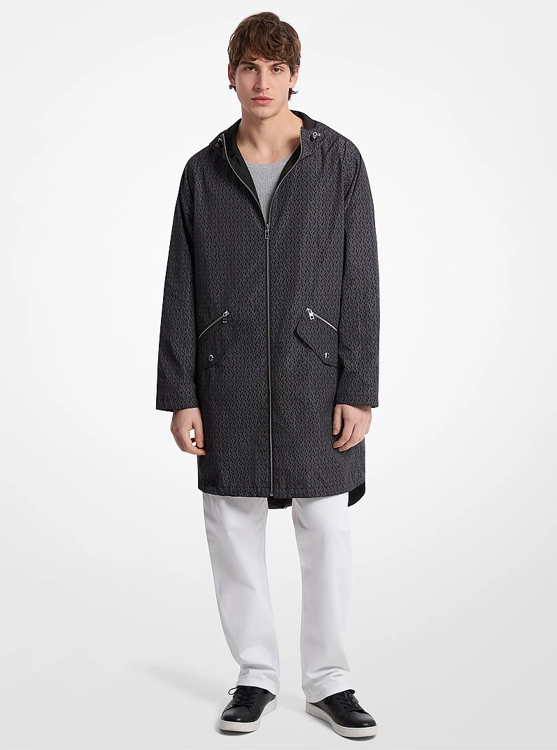 Signature Logo Reversible Anorak in CONCRETE | Michael Kors
