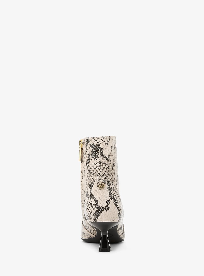Amali Snake Embossed Boot in NATURAL | Michael Kors