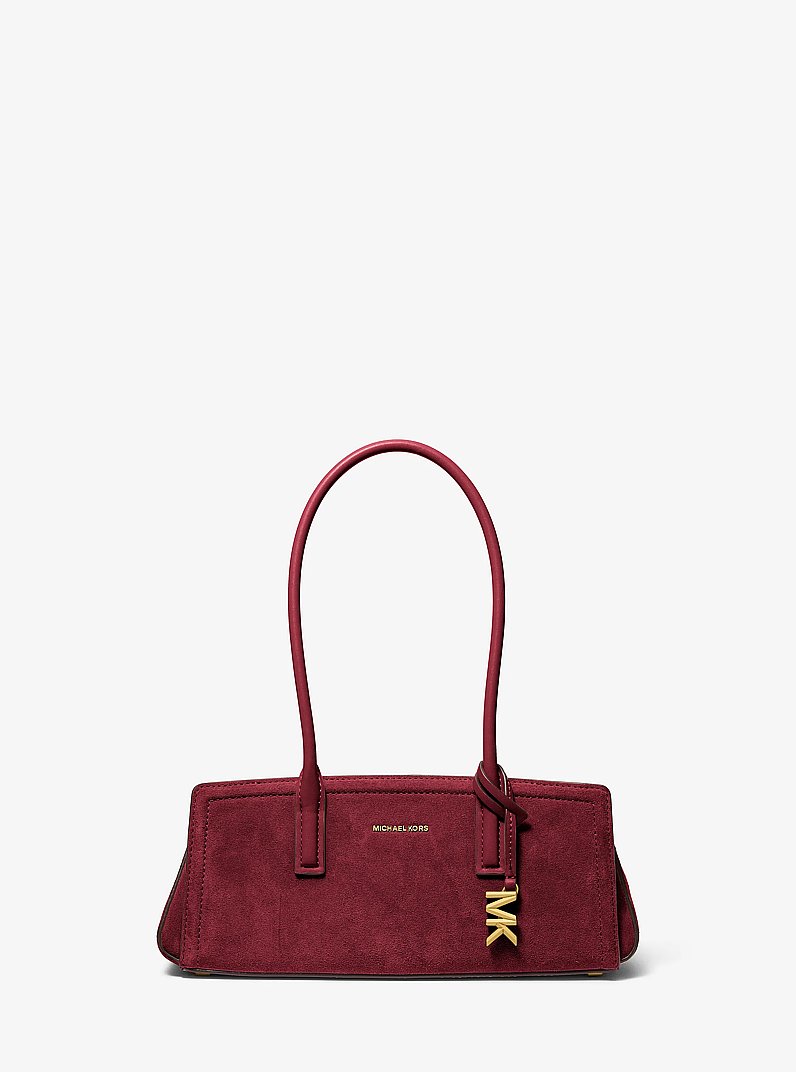 Bolso de hombro Laila peque&ntilde;o de gamuza in ROJO INTENSO | Michael Kors
