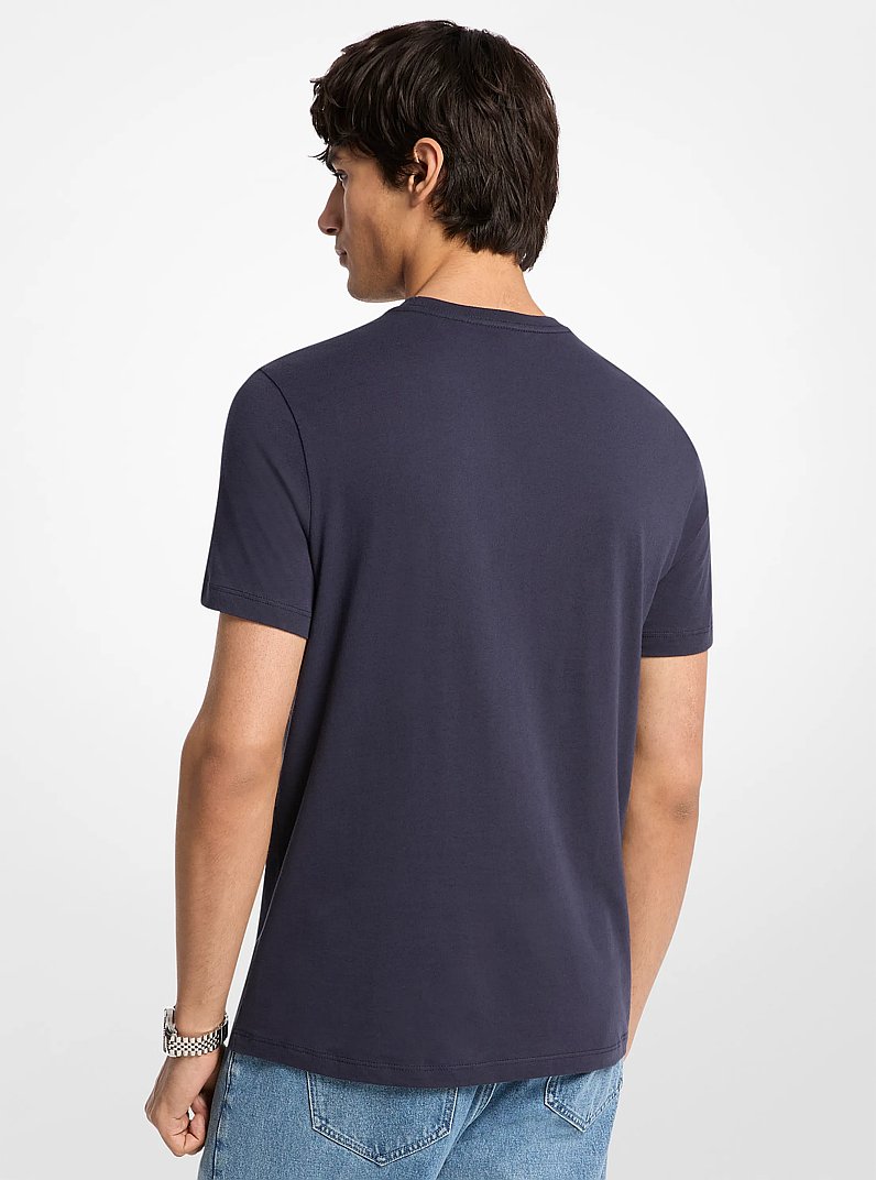 T-shirt en coton &agrave; logo graphique in MINUIT | Michael Kors