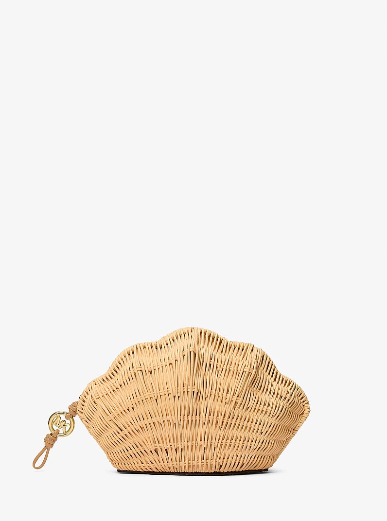 Clutch Shelly in rattan in NATURALE | Michael Kors
