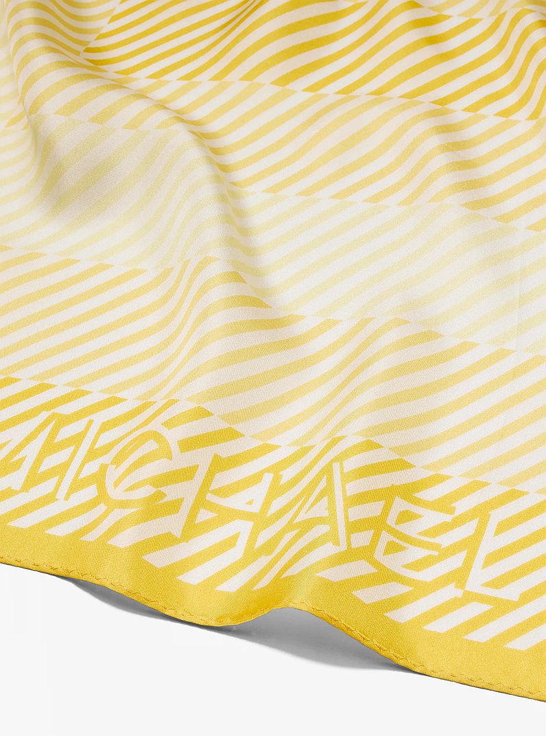 Schal aus Seide mit Streifen in ZITRONE | Michael Kors