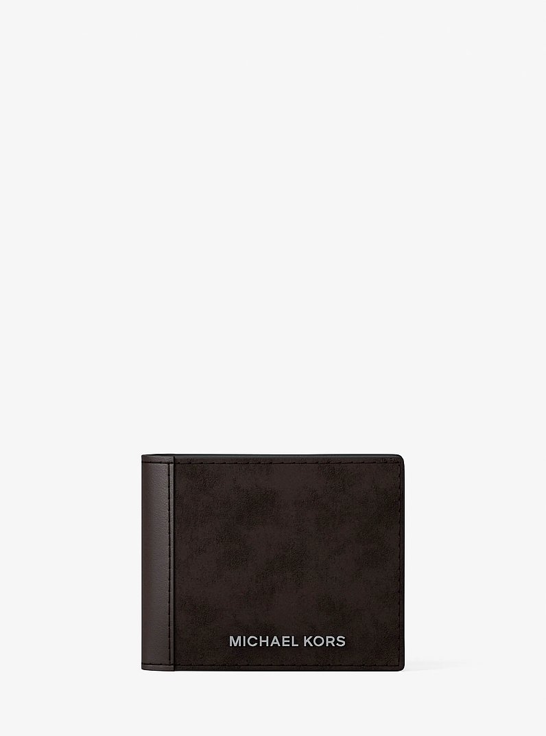 Portafoglio a libro Mason in pelle scamosciata in CIOCCOLATO | Michael Kors