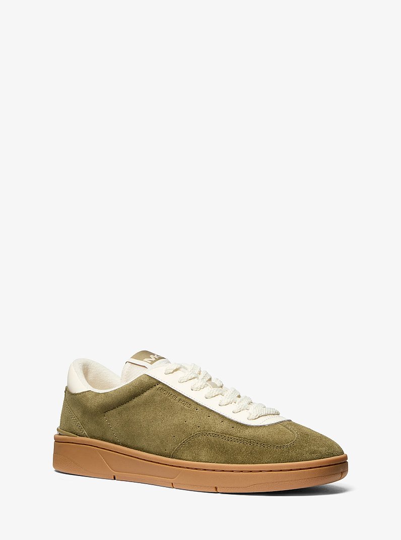 Sneaker Wilton in pelle scamosciata in VERDE SAFARI | Michael Kors