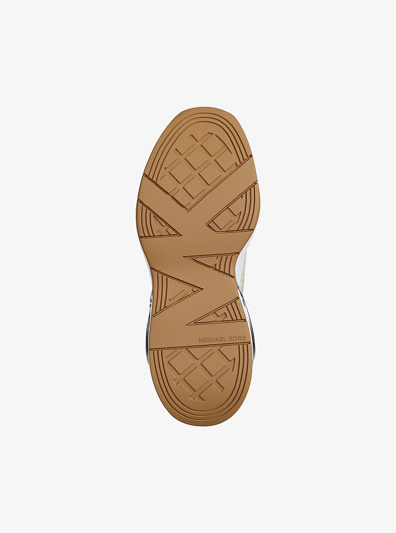 Toni Mixed-Media Trainer in VANILLA | Michael Kors