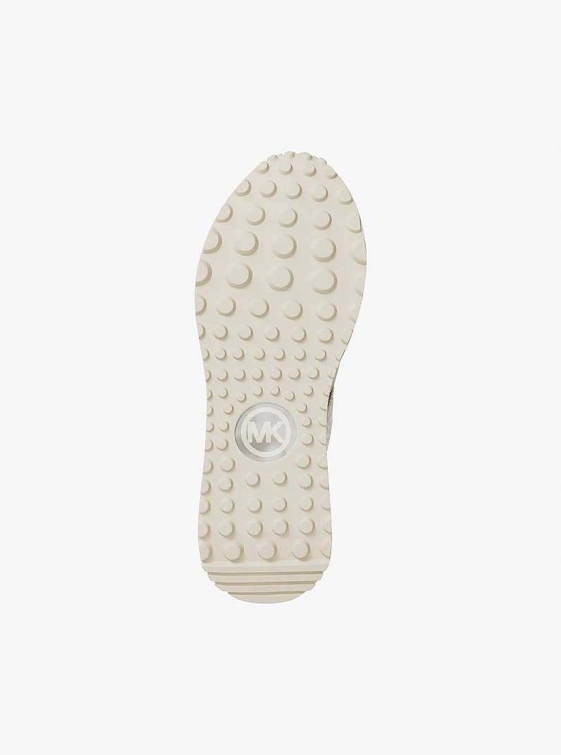Jesse Mixed-Media Trainer in CREAM | Michael Kors