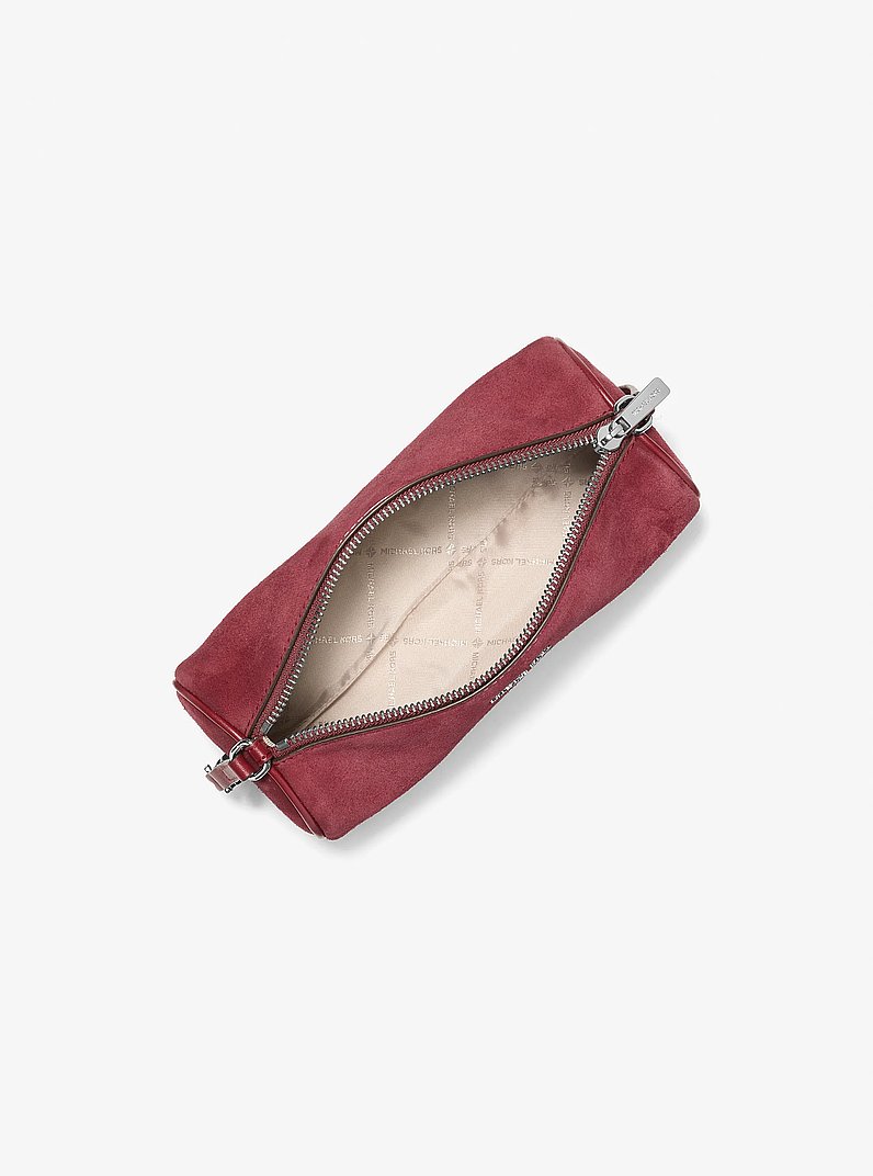 Ashton Small Barrel Pochette in MAROON | Michael Kors