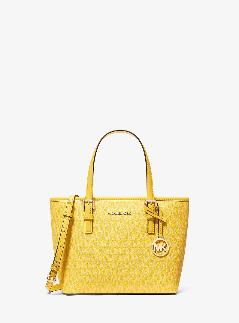 Jet Set Travel Extra-Small Logo Top-Zip Tote Bag in GOLDEN YELLOW | Michael Kors
