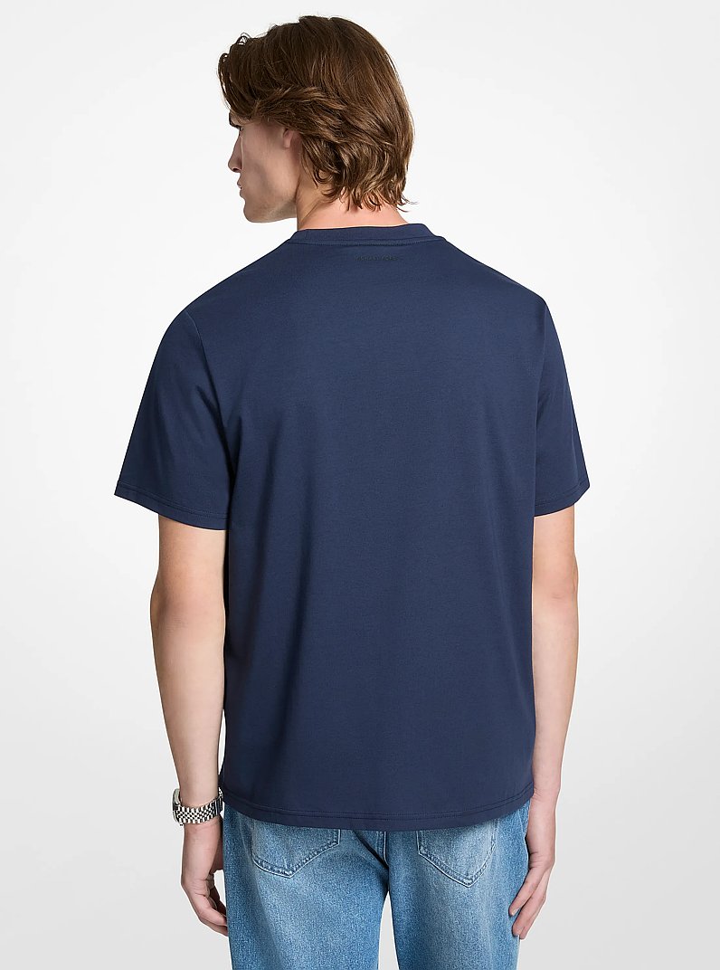Graphic Logo Cotton Jersey T-Shirt in MIDNIGHT | Michael Kors