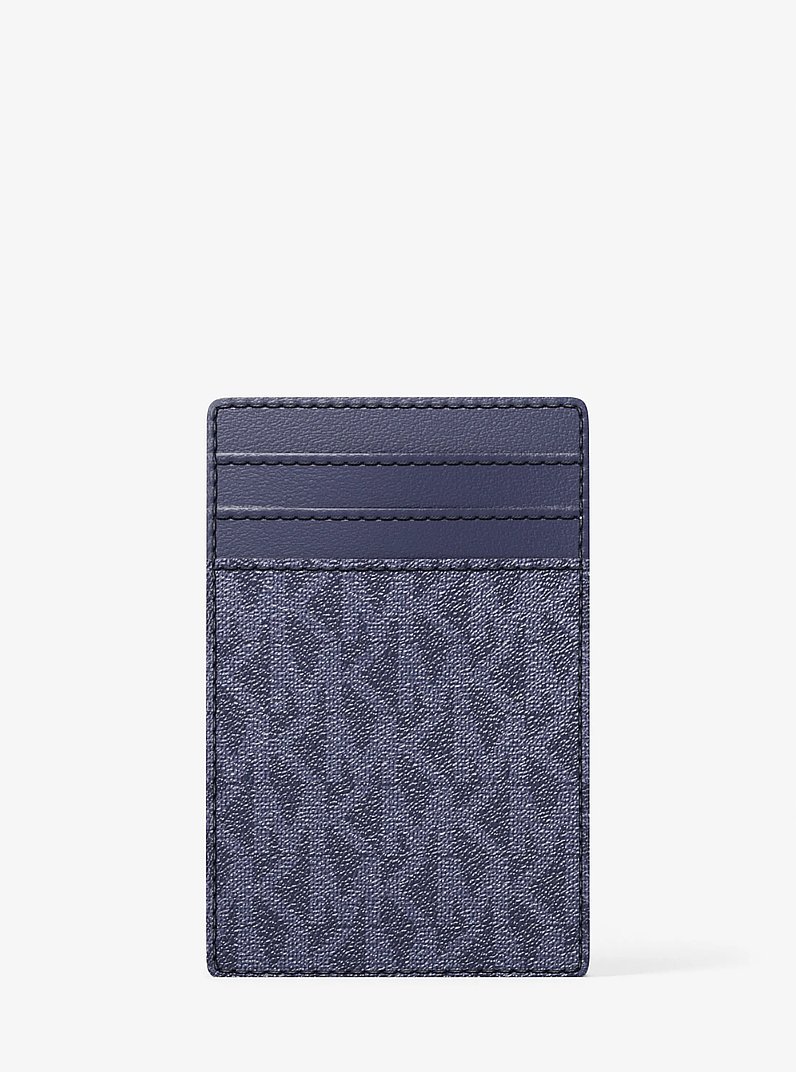 Porte-cartes Hudson &agrave; logo in ROBE BLEU BLEU CLAIR | Michael Kors