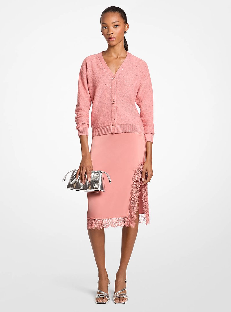 Embellished Cardigan in SUNSET ROSE | Michael Kors