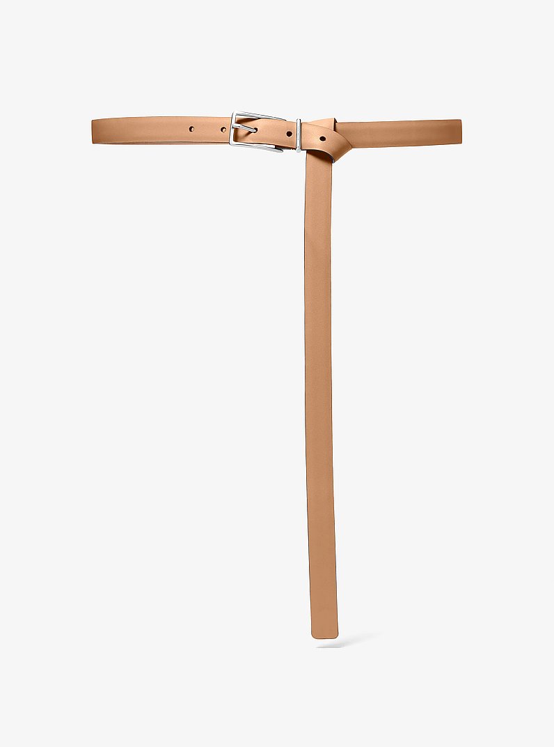 Leather Belt in PEANUT | Michael Kors