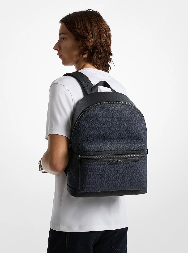 Cooper Signature Logo Backpack in ADMRL/PLBLUE | Michael Kors