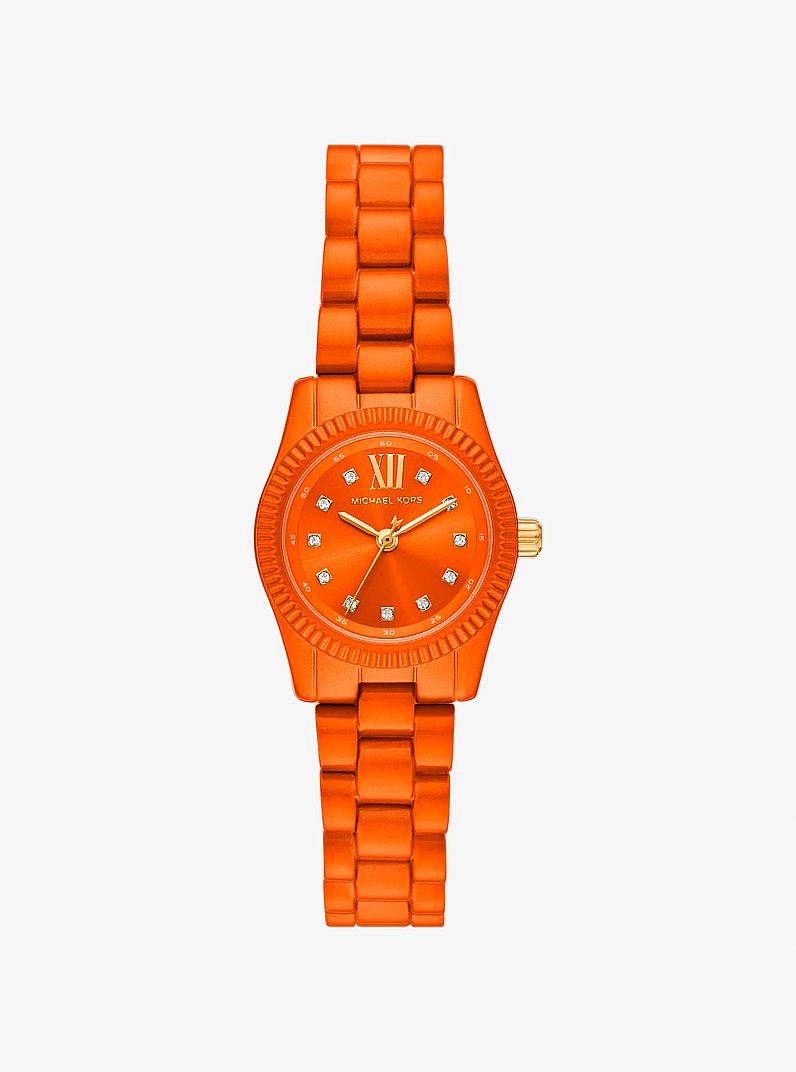 Limited-Edition Petite Lexington Orange-Tone Watch in SPICED CORAL | Michael Kors