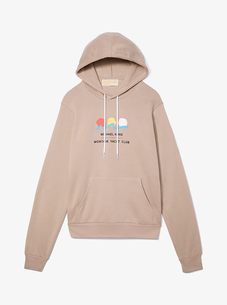 Michael Kors x Montauk Yacht Club Cotton Hoodie in TAN | Michael Kors