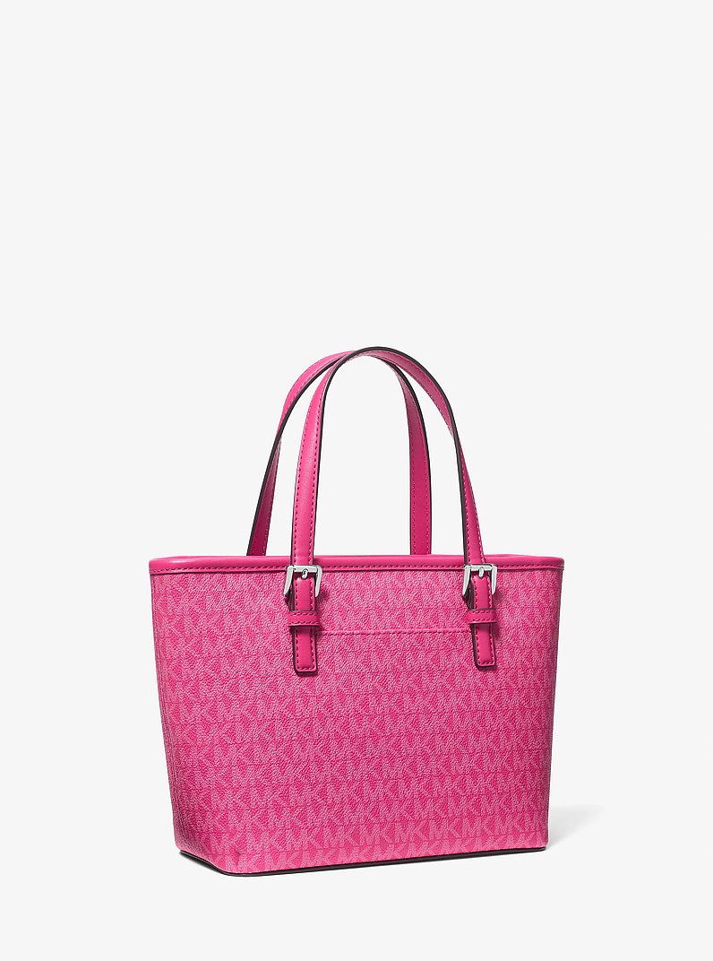 MICHAEL KORS ピンク トートバッグ セット Jet Set Travel Extra-Small Logo Top-Zip Tote Bag in DRAGONFRUIT