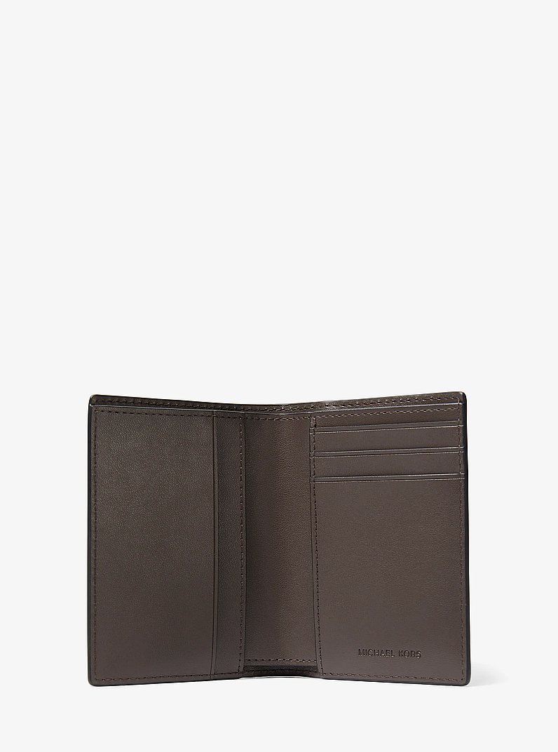 Hudson Leather Folio Card Case   in CHOCOLATE | Michael Kors