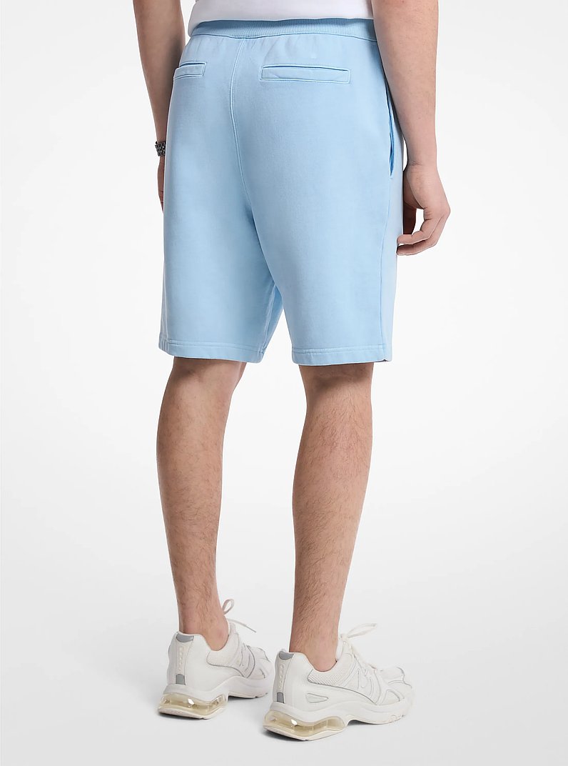Shorts de algod&oacute;n te&ntilde;ido in CELESTE CLARO | Michael Kors