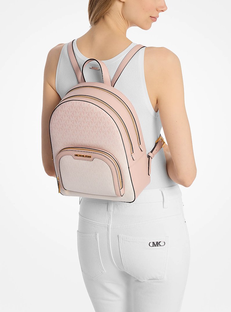 Sac &agrave; dos Jaycee ombr&eacute; de taille moyenne &agrave; logo Signature in ROSE POUDR&Eacute; | Michael Kors