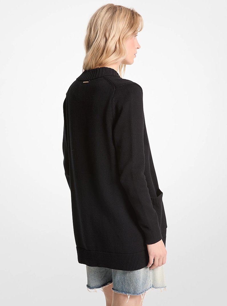 Cardigan en coton biologique in NOIR | Michael Kors