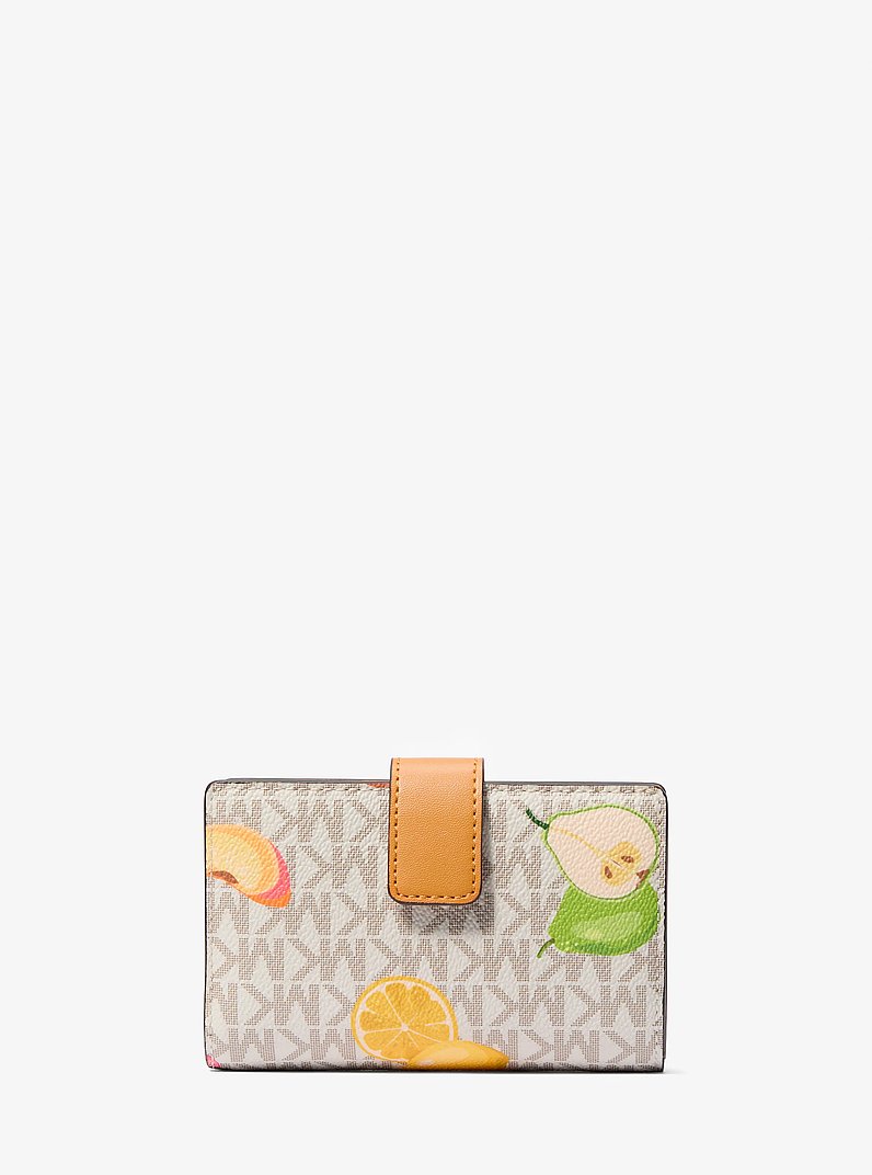 Jet Set Travel Printed Signature Logo Wallet in RAD ORNGE ML