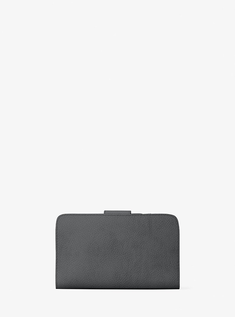 MK Pop Charm Medium Nubuck Wallet in HEATHER GREY | Michael Kors